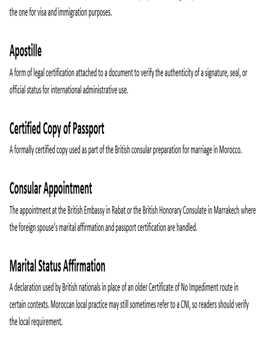 Glossary and terminology section explaining key legal and administrative terms
